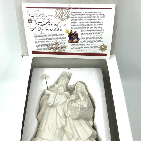 SOLD Father Frost & Babushka White Porcelain Figurine - Picture 15 of 16